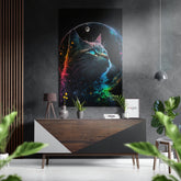 Cat Brushed Aluminum Dibond Wall Art.